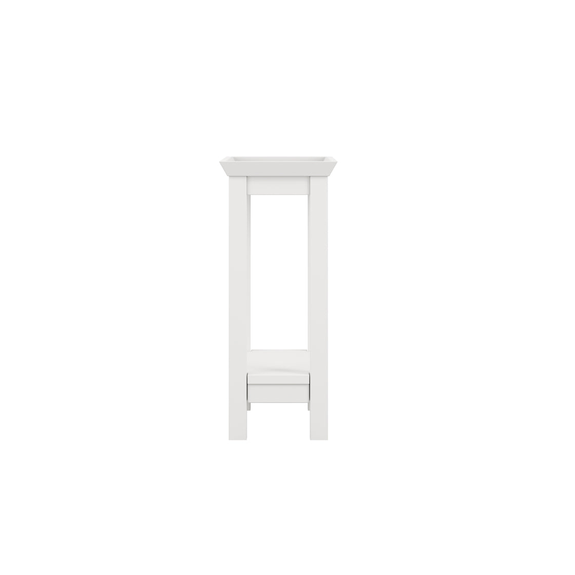 Cote White Lacquered Finish Side Table